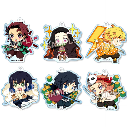 Set of 6 Demon Slayer Eforme Decotto Acrylic Ball Chain Vol.5 [USED]