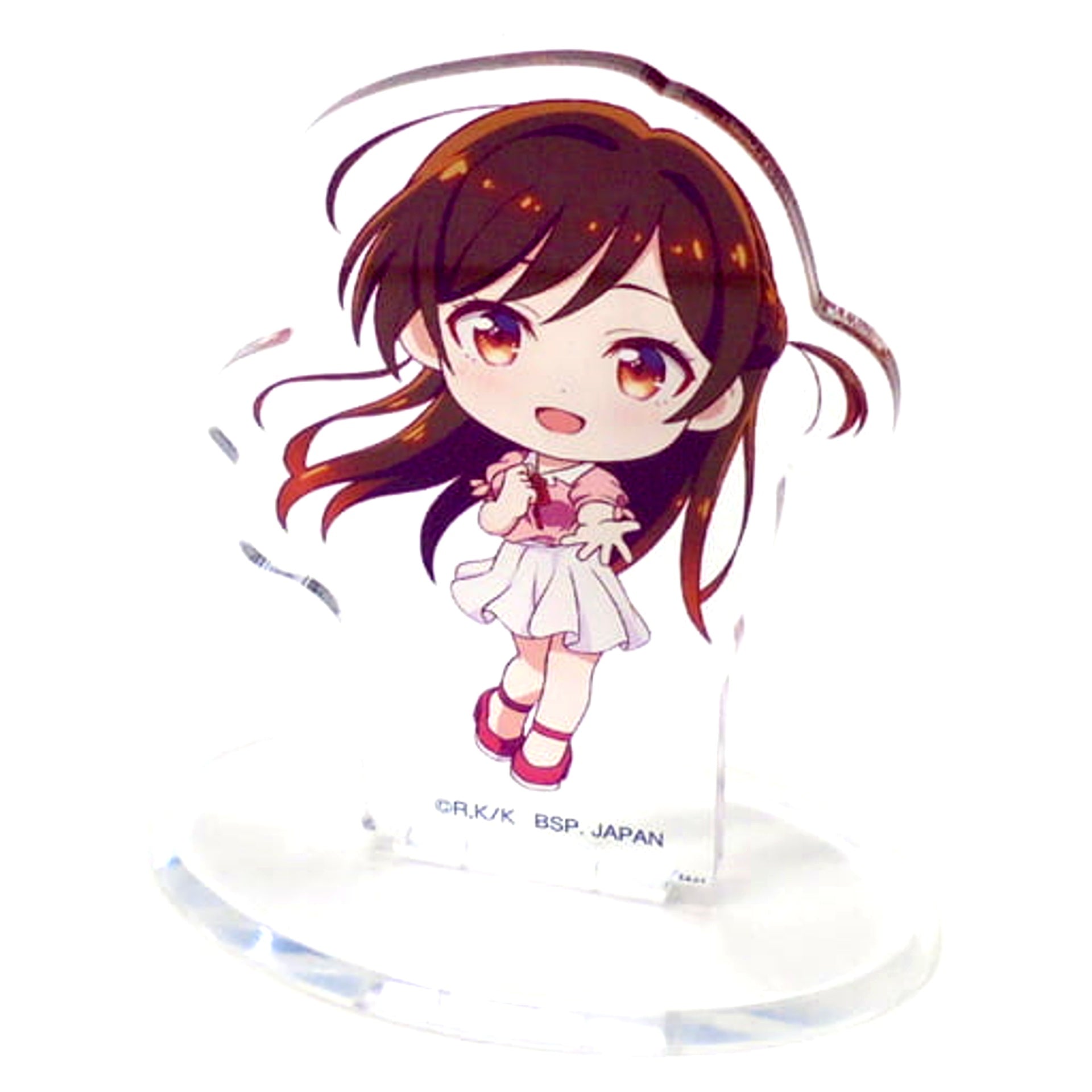 Chizuru Mizuhara Pink Clothes Rent-a-Girlfriend Ichiban Kuji Acrylic Stand Kyunchara Illustrations Prize G [USED]