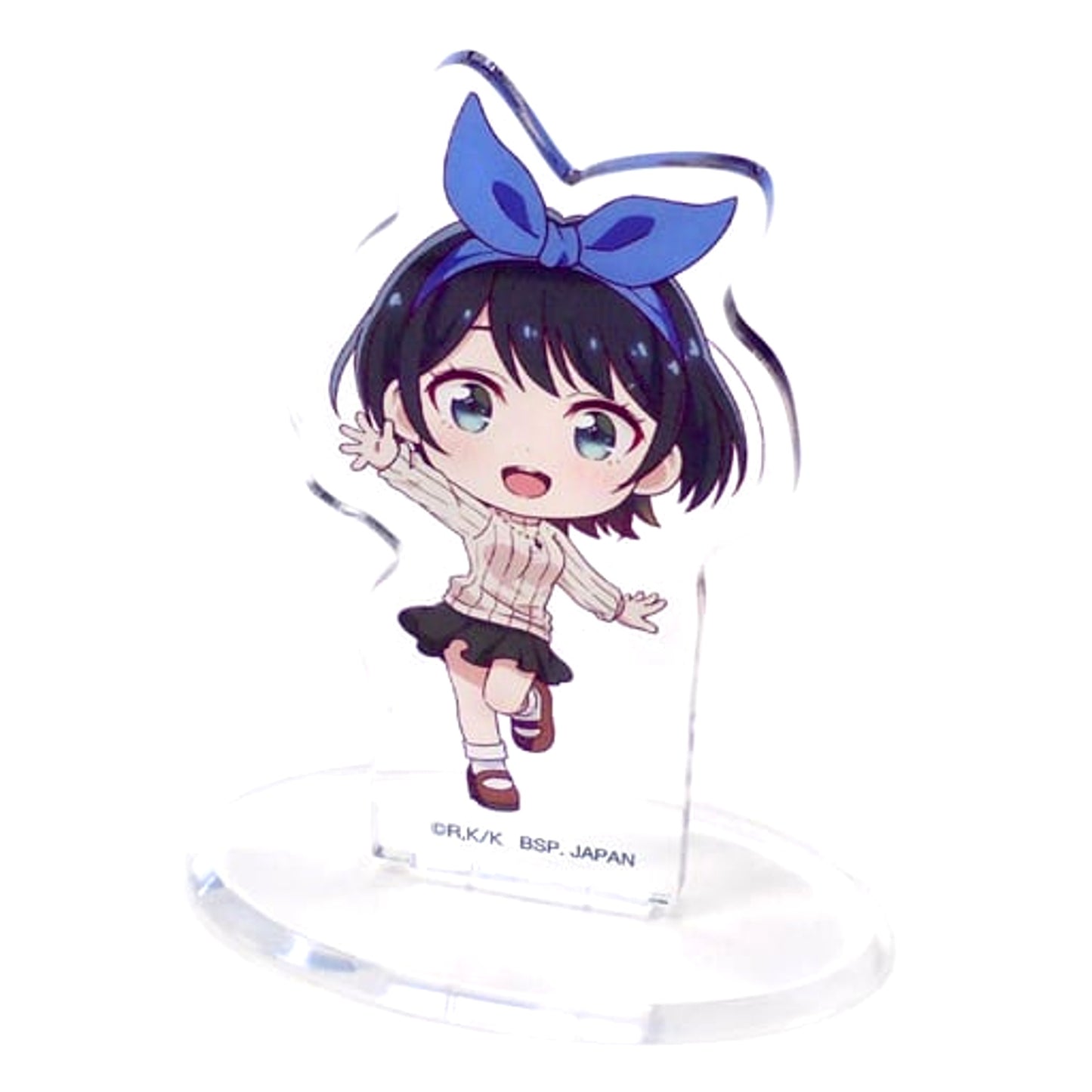 Ichiban Kuji Rent-A-Girlfriend Kyun-Chara Illustrations Prize G Ruka Sarashina Acrylic Stand knit outfit Acrylic Stands [USED]