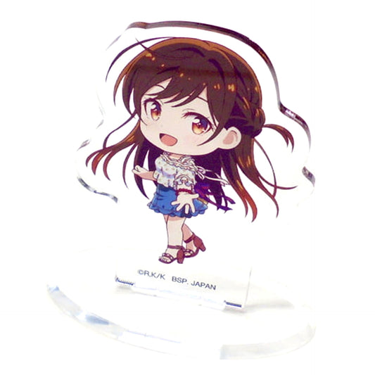 Ichiban Kuji Rent-A-Girlfriend Kyun-Chara Illustrations Prize G Chizuru Mizuhara Acrylic Stand blue skirt Acrylic Stands [USED]