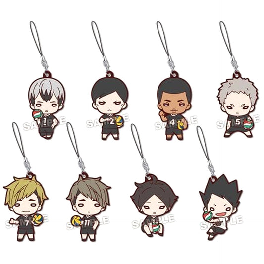 Haikyu!! Shinsuke Kita & Others Nitotan Inarizaki High School Rubber Mascot All 8 Types Set Keychains [USED]