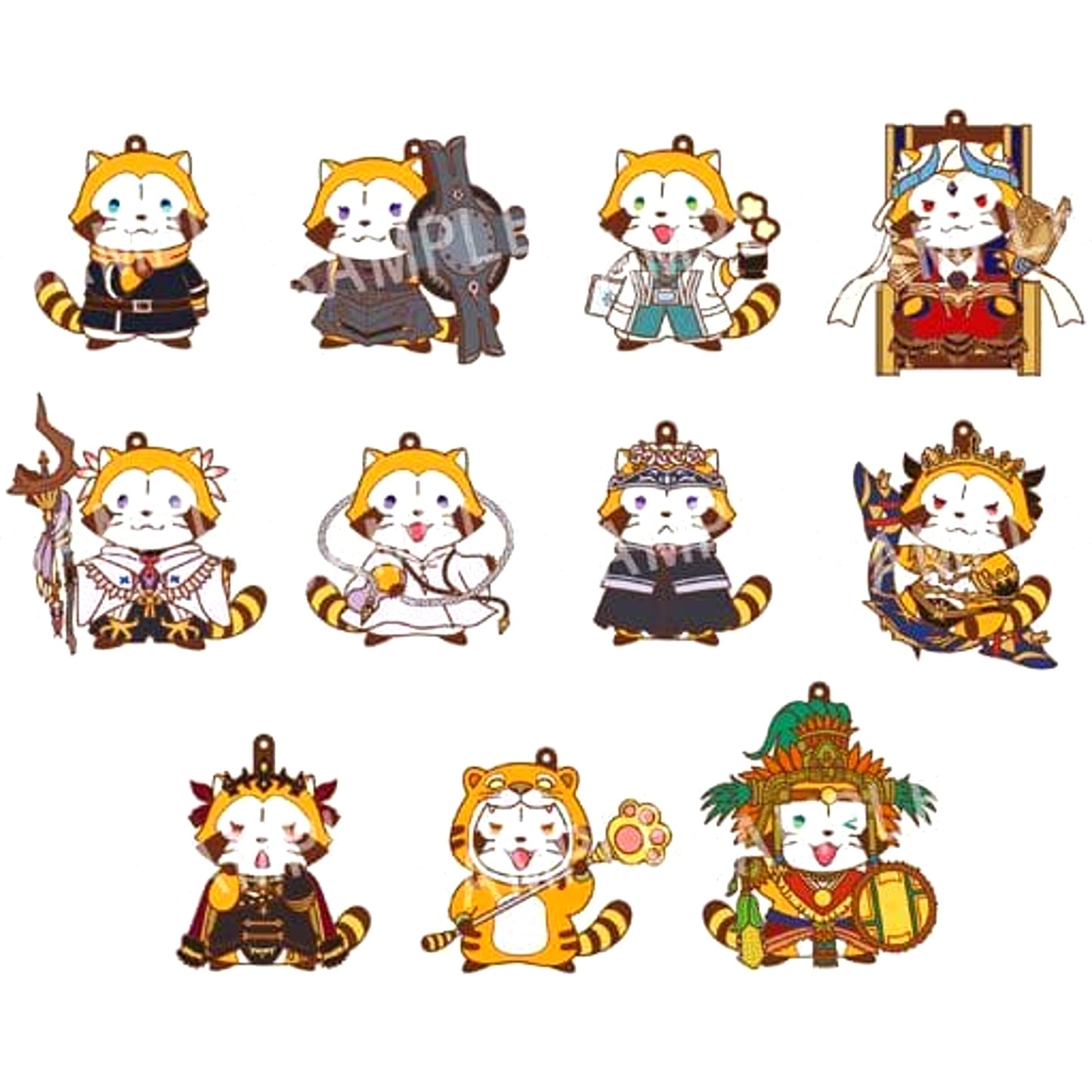 Fate/Grand Order Absolute Demonic Front: Babylonia x Rascal Trading Rubber Strap Complete Set of 11 [USED]