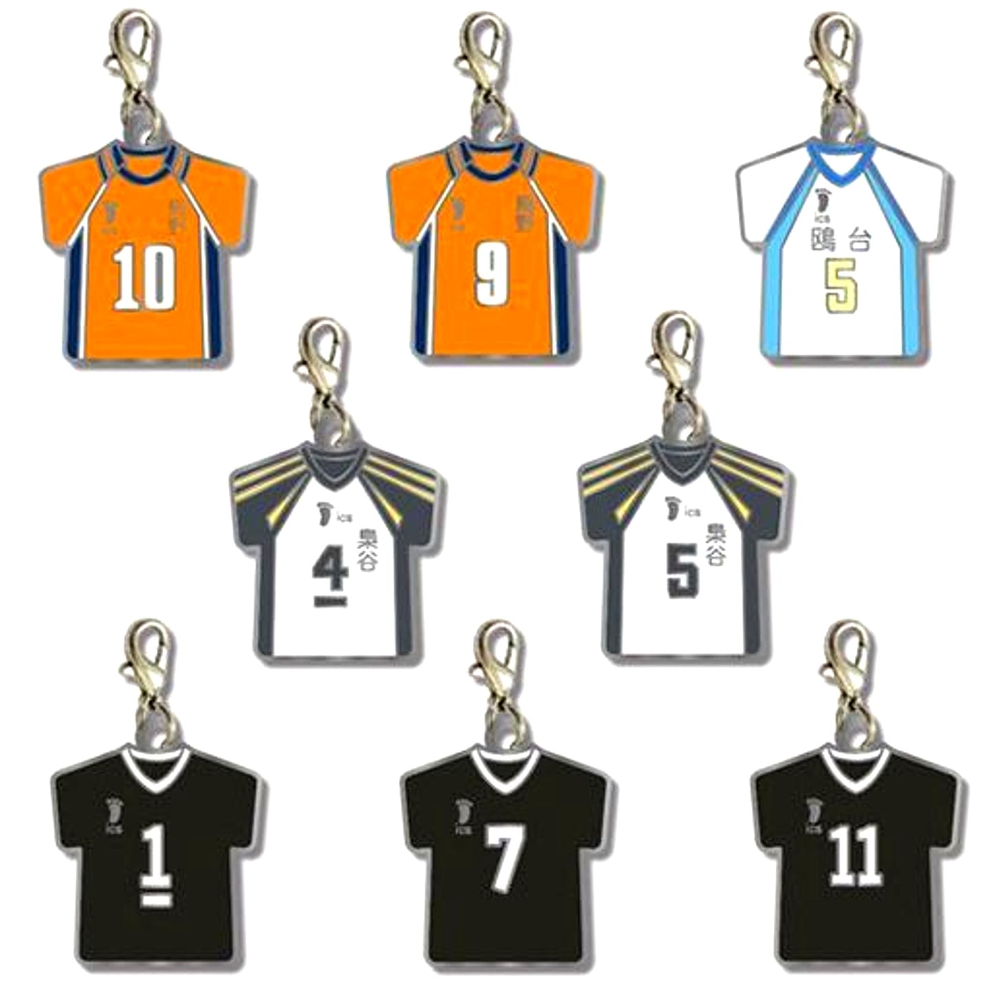 Set of 8 Haikyu!! TO THE TOP Trading Metal Charm Vol. 2 [USED]
