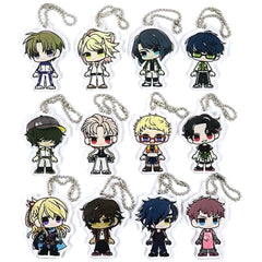 Touken Ranbu ONLINE Hakata Toshiro & Others Uchiban Chibi Acrylic Keychain Don Quijote Limited All 12 Types Set Keychains [USED]