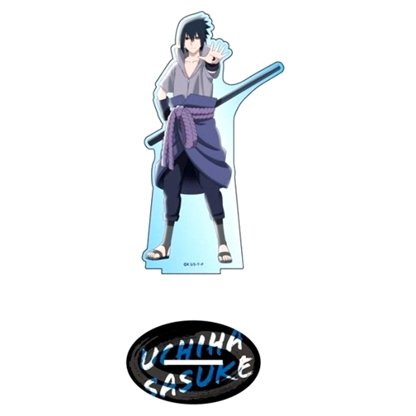 Sasuke Uchiha Ninjutsu Ver. Big Acrylic Stand Naruto Shippuden [USED]