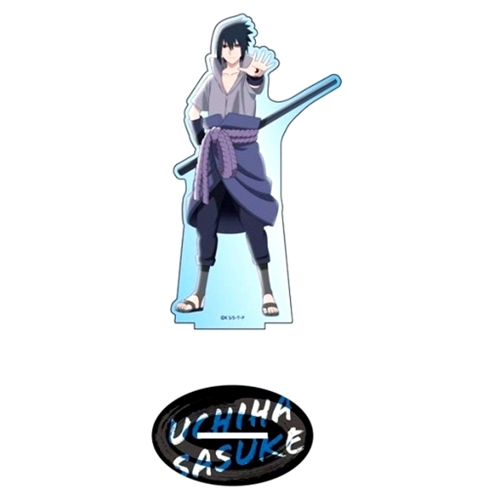 Sasuke Uchiha Ninjutsu Ver. Big Acrylic Stand Naruto Shippuden [USED]