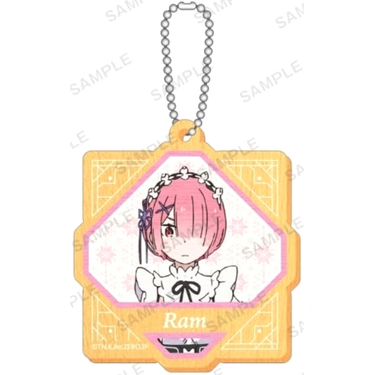 Re:ZERO -Starting Life in Another World- Ram Wooden Strap Collection Keychains [USED]