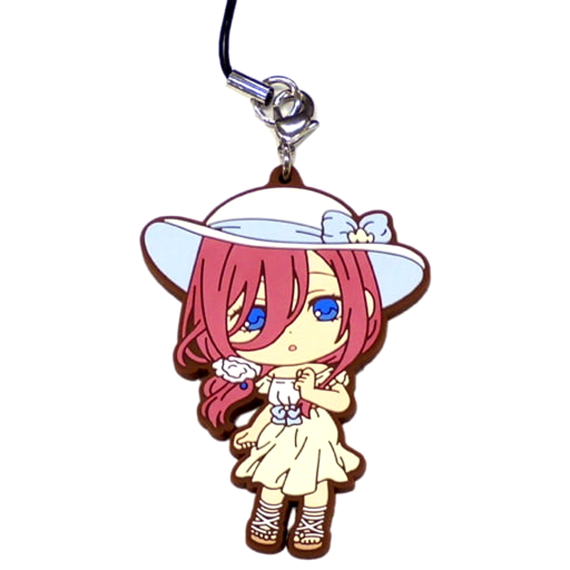 The Quintessential Quintuplets Miku Nakano Dress Ichiban Kuji Rubber Charm Kyunchara Illustrations Prize G Keychains [USED]
