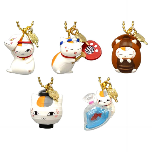 Nyanko-sensei, etc. Natsume's Book of Friends Ichiban Kuji Festival Nyanko Sensei Charm Prize G All 5 Types Set Charm [USED]
