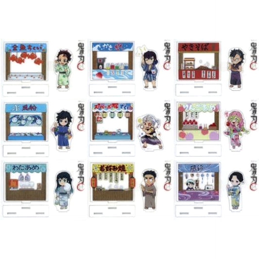 Demon Slayer: Kimetsu no Yaiba Giyu Tomiokau & Others All 9 Types Set Random Assembly Acrylic Stand Group A Ufotable Cafe Festival Event Limited Acrylic Stands [USED]