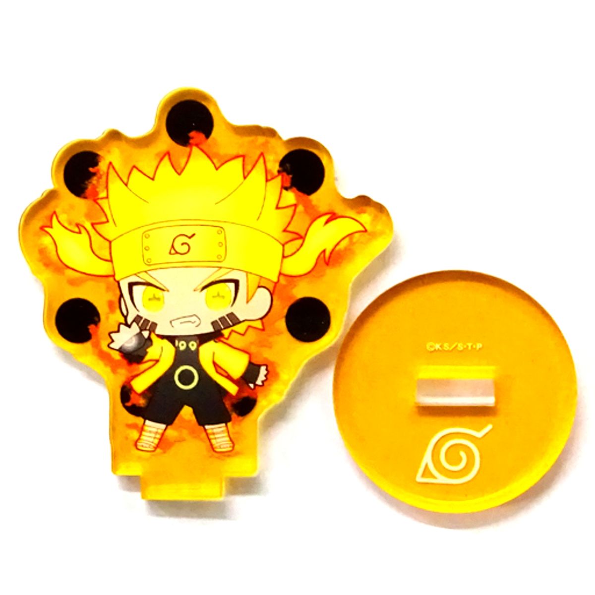 Naruto Uzumaki Naruto: Shippuden Puni Chara The Chara Shop Mini Acrylic Stand Ninjutsu Ver [USED]