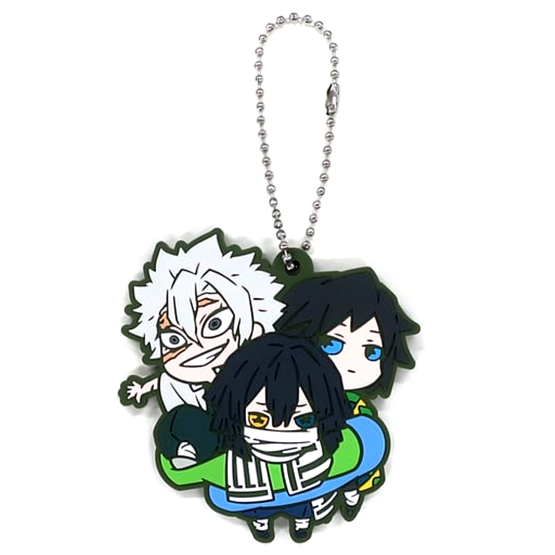 Giyu Tomioka & Sanemi Shinazugawa & Obanai Iguro Demon Slayer Kimetsu no Yaiba Chara Banchoko Rubber Mascot Form 5 [USED]