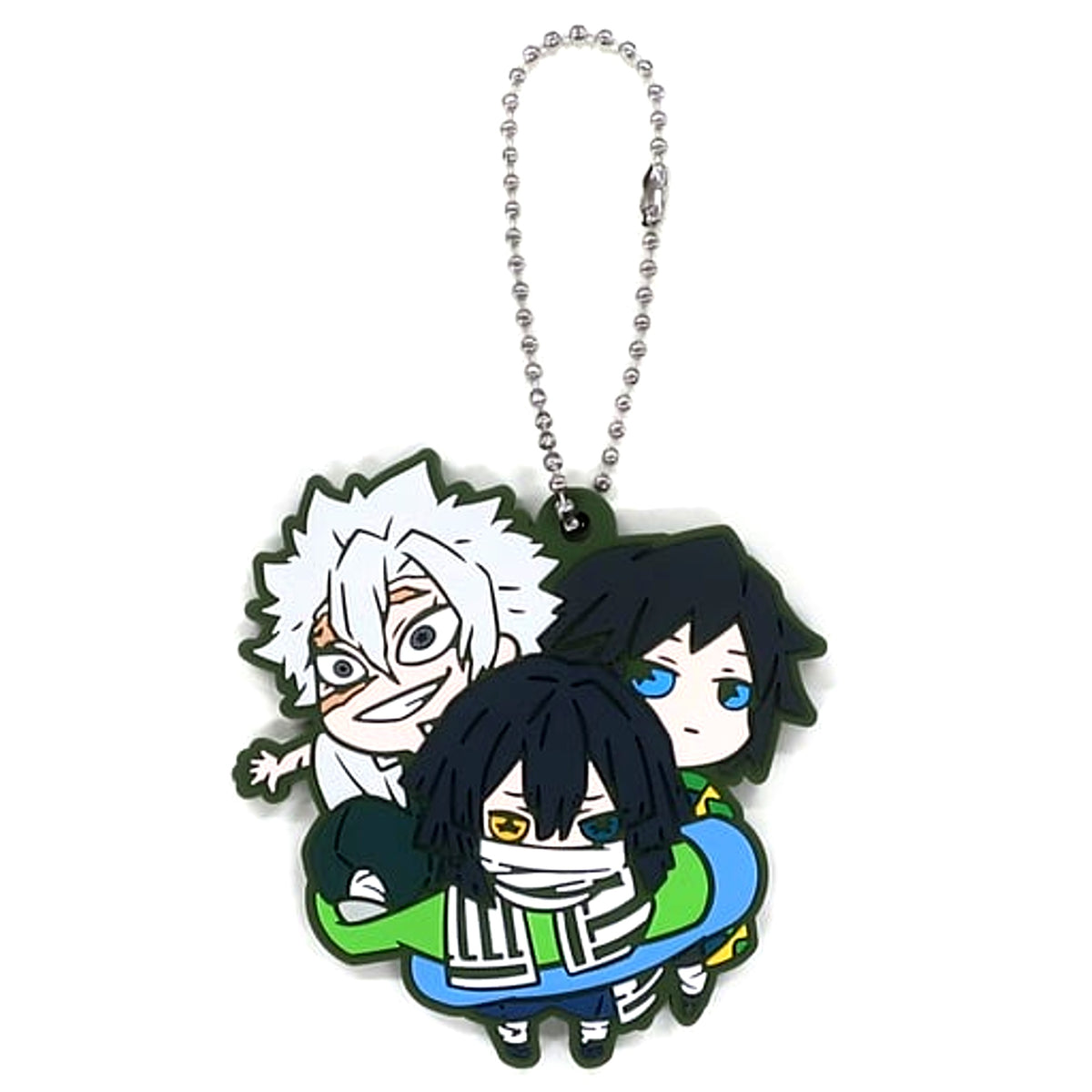 Giyu Tomioka & Sanemi Shinazugawa & Obanai Iguro Demon Slayer Kimetsu no Yaiba Chara Banchoko Rubber Mascot Form 5 [USED]