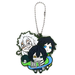 Giyu Tomioka & Sanemi Shinazugawa & Obanai Iguro Demon Slayer Kimetsu no Yaiba Chara Banchoko Rubber Mascot Form 5 [USED]