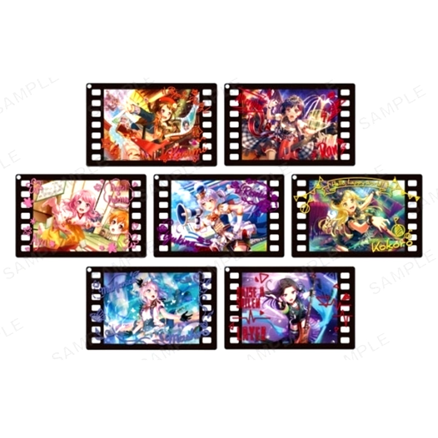 Set of 7 BanG Dream! Girls Band Party! Chararium Photo Acrylic Keychain Vol.1 [USED]