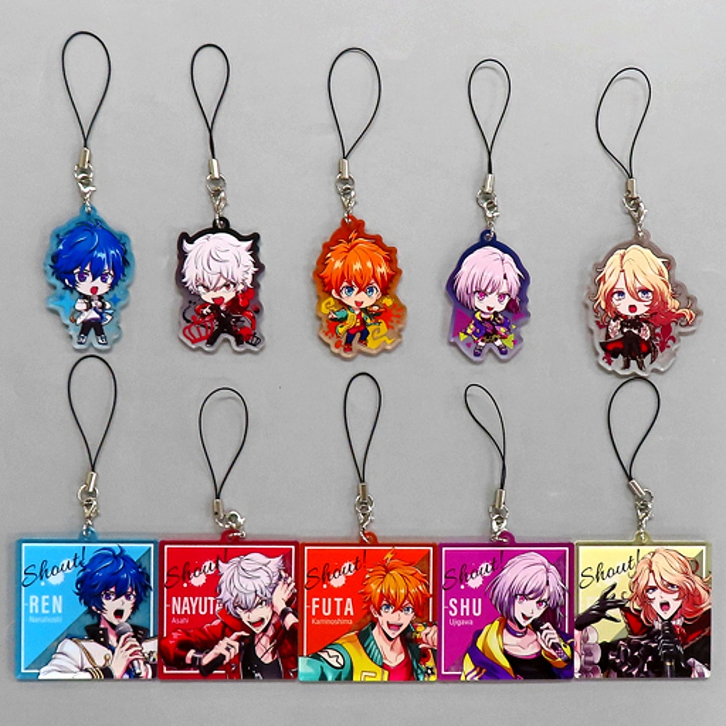 Set of 10 Argonavis from BanG Dream! AAside Trading Acrylic Strap Shout! Ver. Summer Festival in Shinjuku Marui Annex [USED]