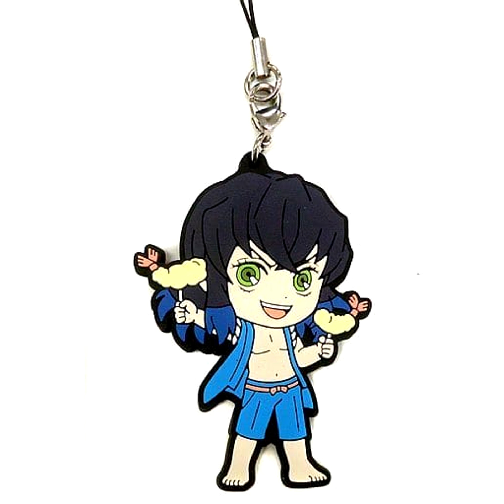 Demon Slayer: Kimetsu no Yaiba Inosuke Hashibira Ichiban Kuji 3 Rubber Charm Kyunchara Illustrations Prize E Keychains [USED]