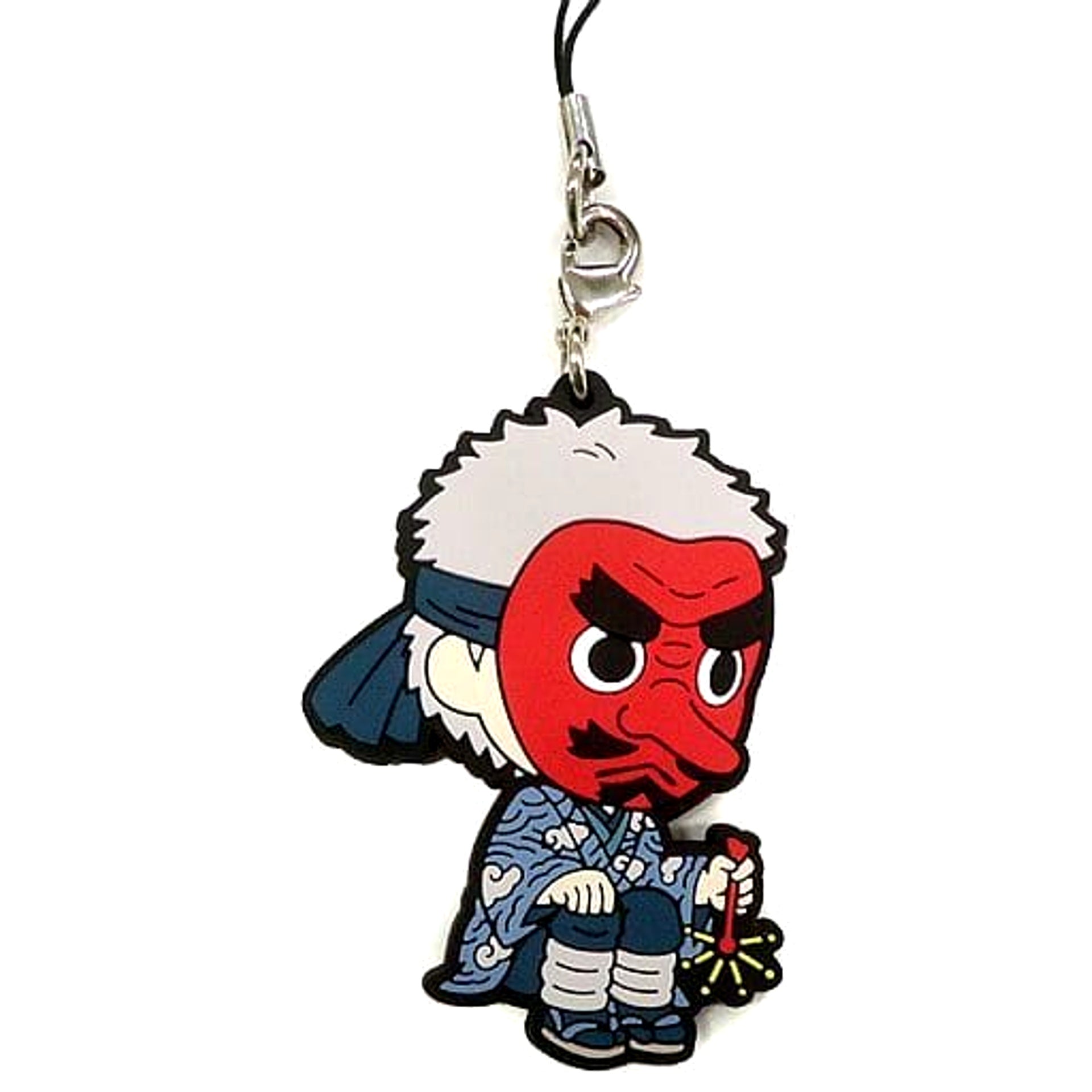 Demon Slayer: Kimetsu no Yaiba Sakonji Urokodaki Ichiban Kuji 3 Rubber Charm Kyunchara Illustrations Prize E Keychains [USED]