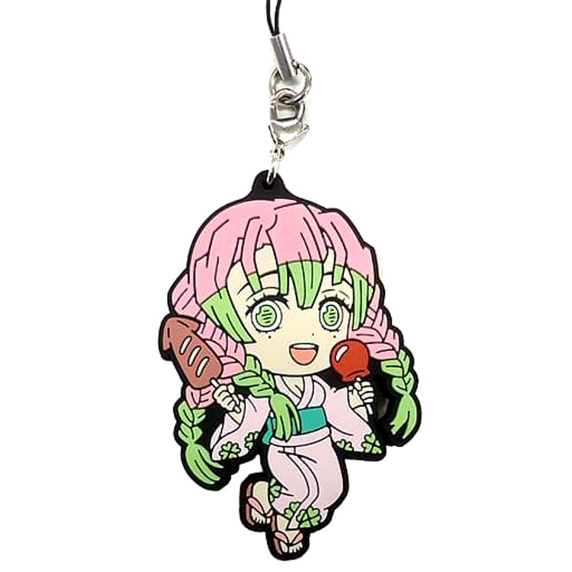 Demon Slayer: Kimetsu no Yaiba Mitsuri Kanroji Ichiban Kuji 3 Rubber Charm Hashira Ver. Kyunchara Illustrations Prize F Keychains [USED]