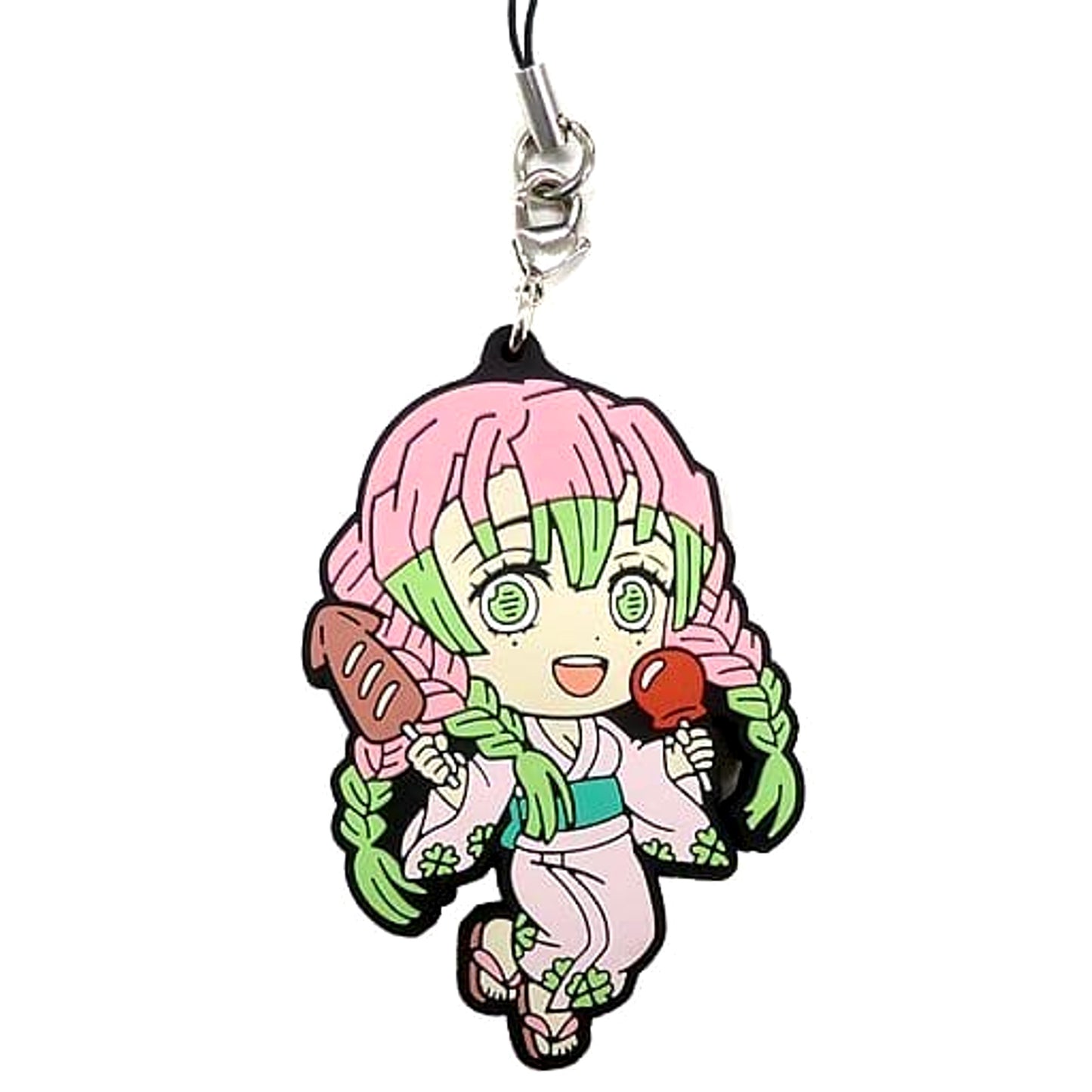 Demon Slayer: Kimetsu no Yaiba Mitsuri Kanroji Ichiban Kuji 3 Rubber Charm Hashira Ver. Kyunchara Illustrations Prize F Keychains [USED]