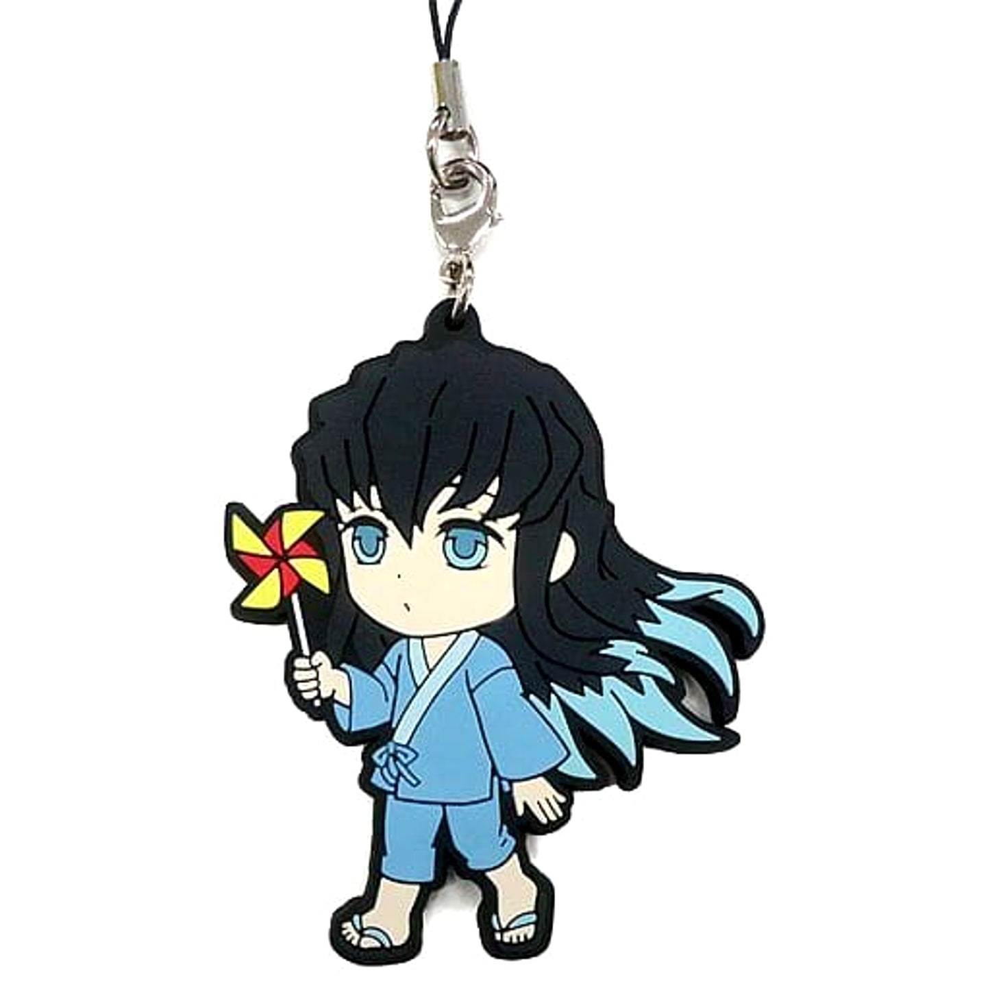Demon Slayer: Kimetsu no Yaiba Muichirou Tokitou Ichiban Kuji Hashira Ver. 3 Rubber Charm Kyunchara Illustrations Prize F [USED]