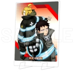 Shinra Kusakabe and Arthur Boyle Fire Force Acrylic Board Season 1 Package Art [USED]