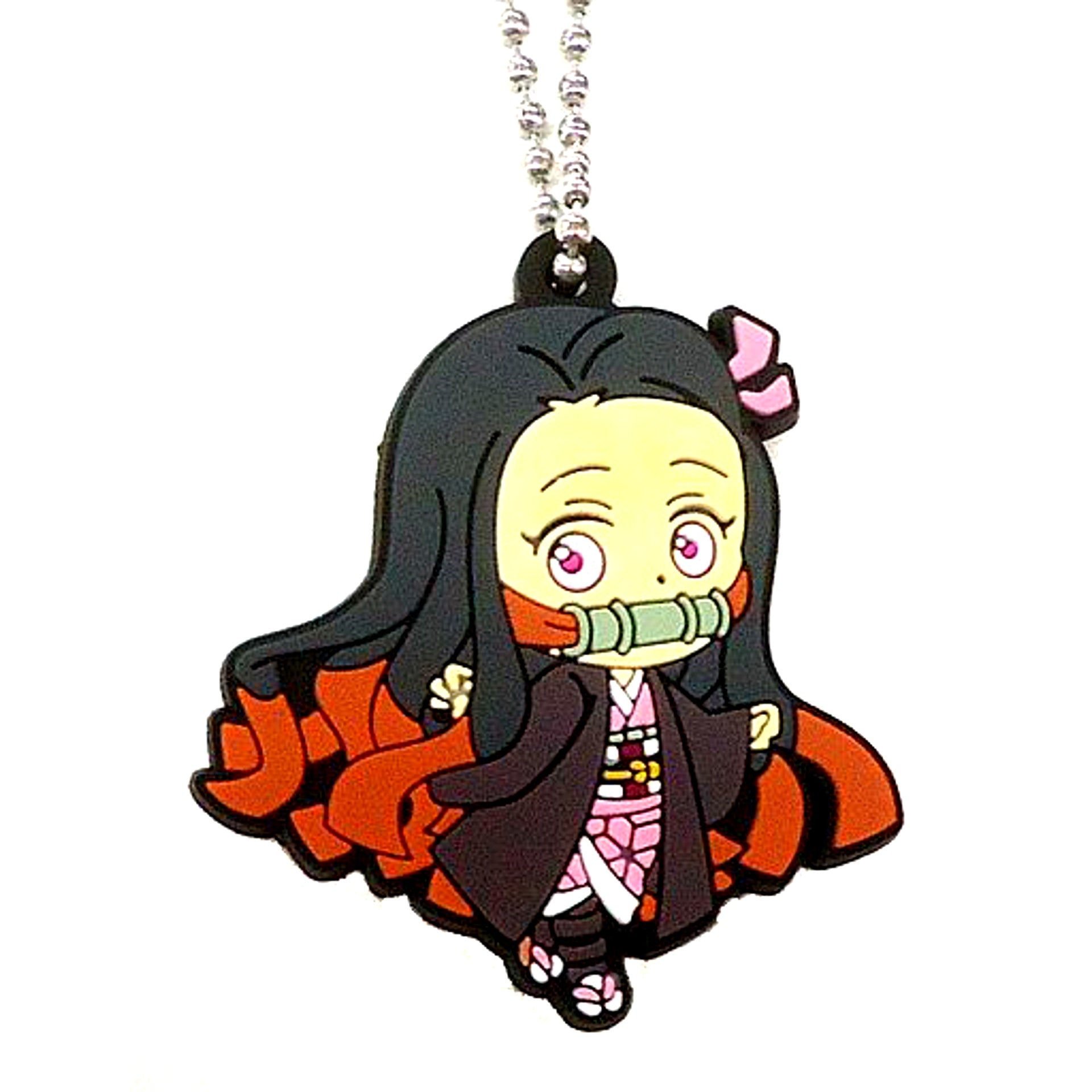 Nezuko Kamado Demon Slayer x Kura Sushi Bikkura Pon! Rubber Accessory [USED]