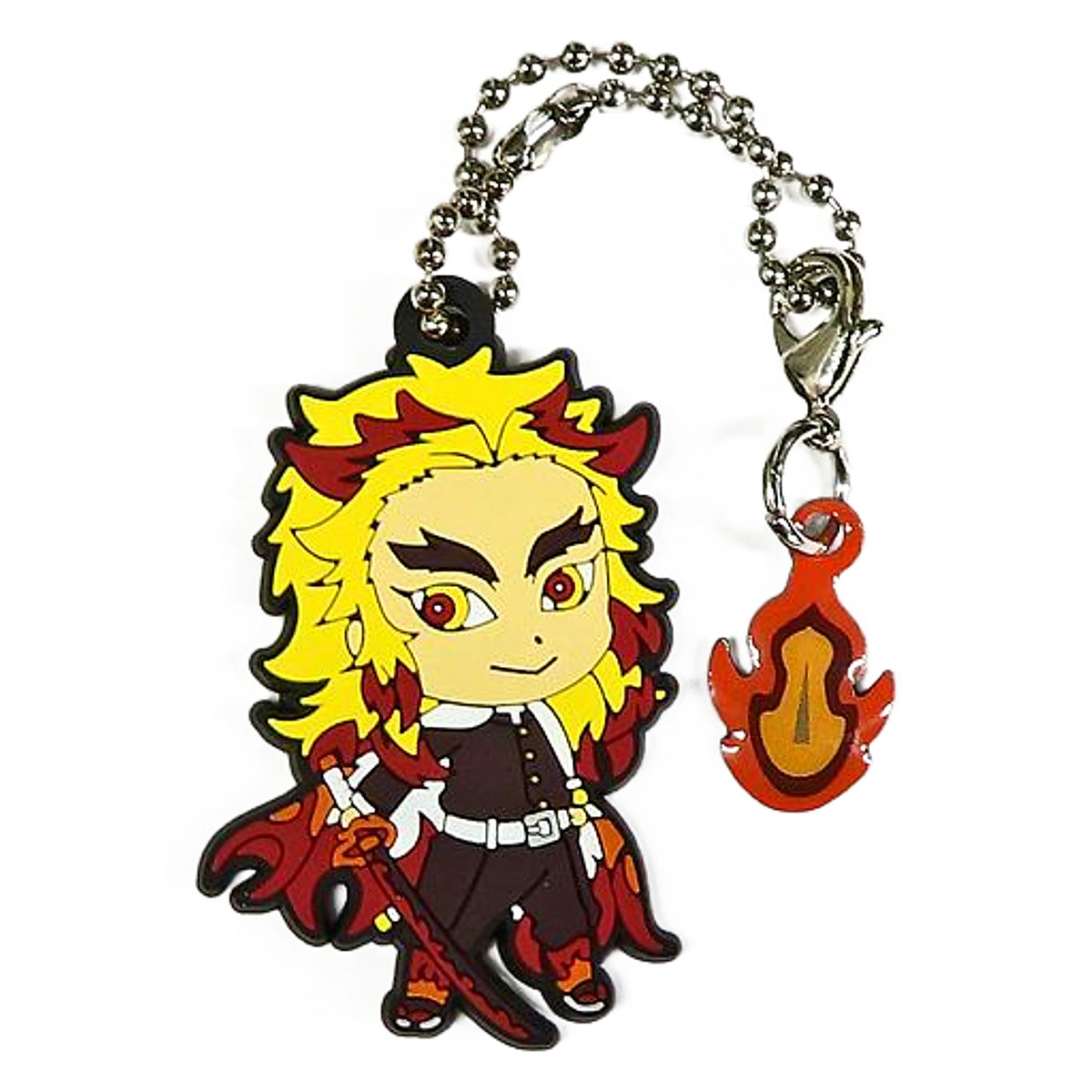 Kyojuro Rengoku Rhea with Handguard Charm Demon Slayer: Kimetsu no Yaiba Rubber Accessories Muten Kurazushi Bikkurapon! Limited Charm [USED]