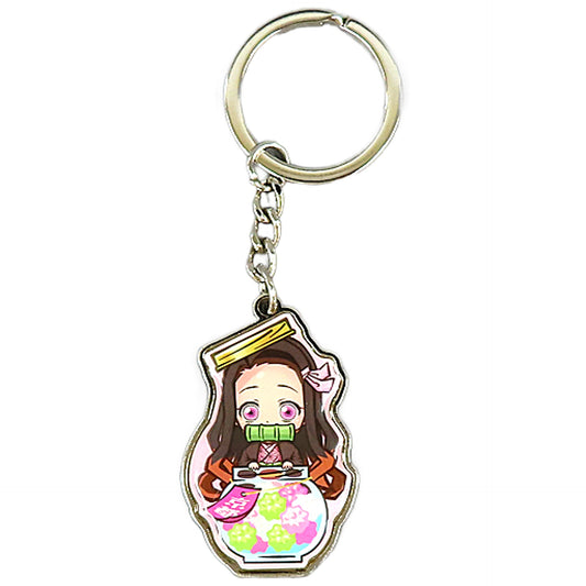 Nezuko Kamado Konpeito Demon Slayer: Kimetsu no Yaiba Metal Keychain Kyoto Limited [USED]