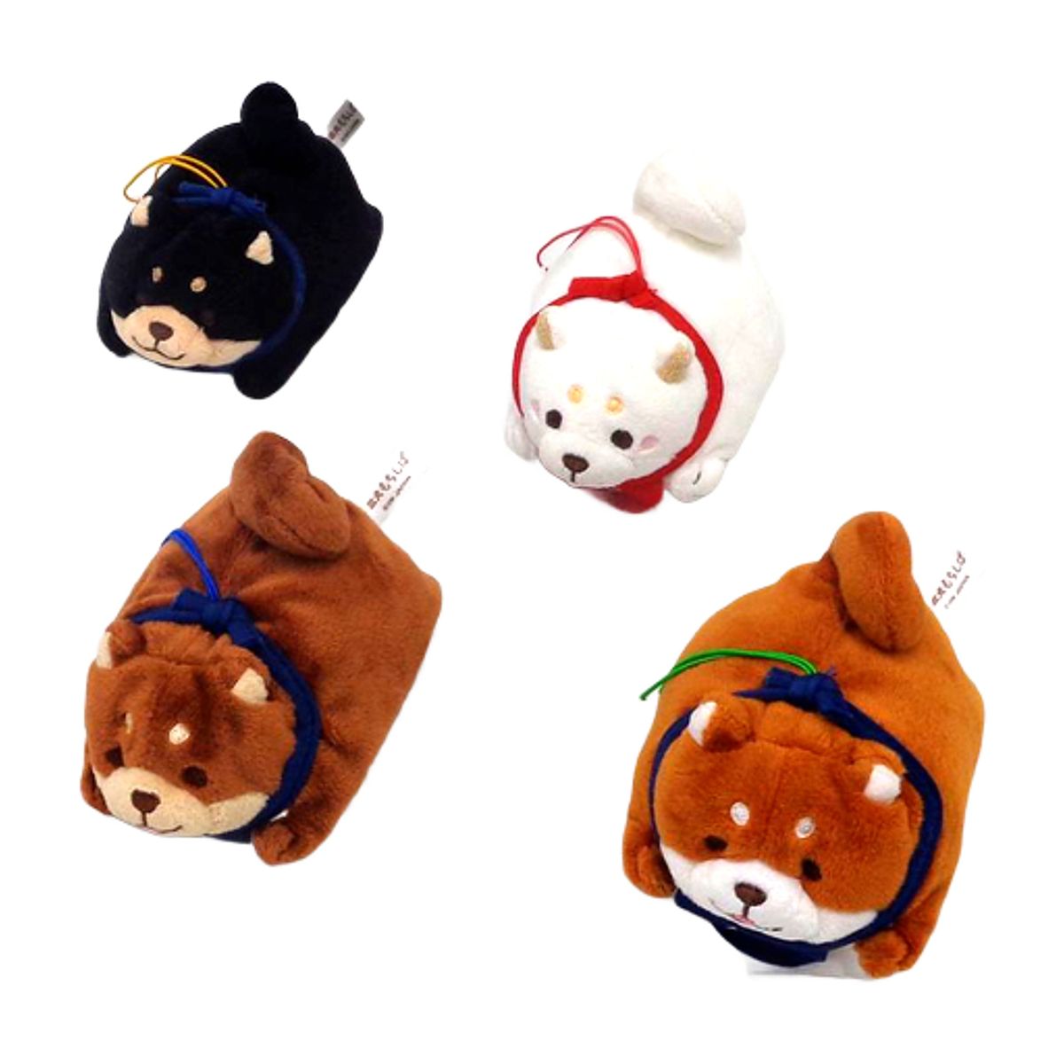 Chuken Mochishiba Okaka & Others Mocchiri Mascot All 4 Types Set Keychains [USED]