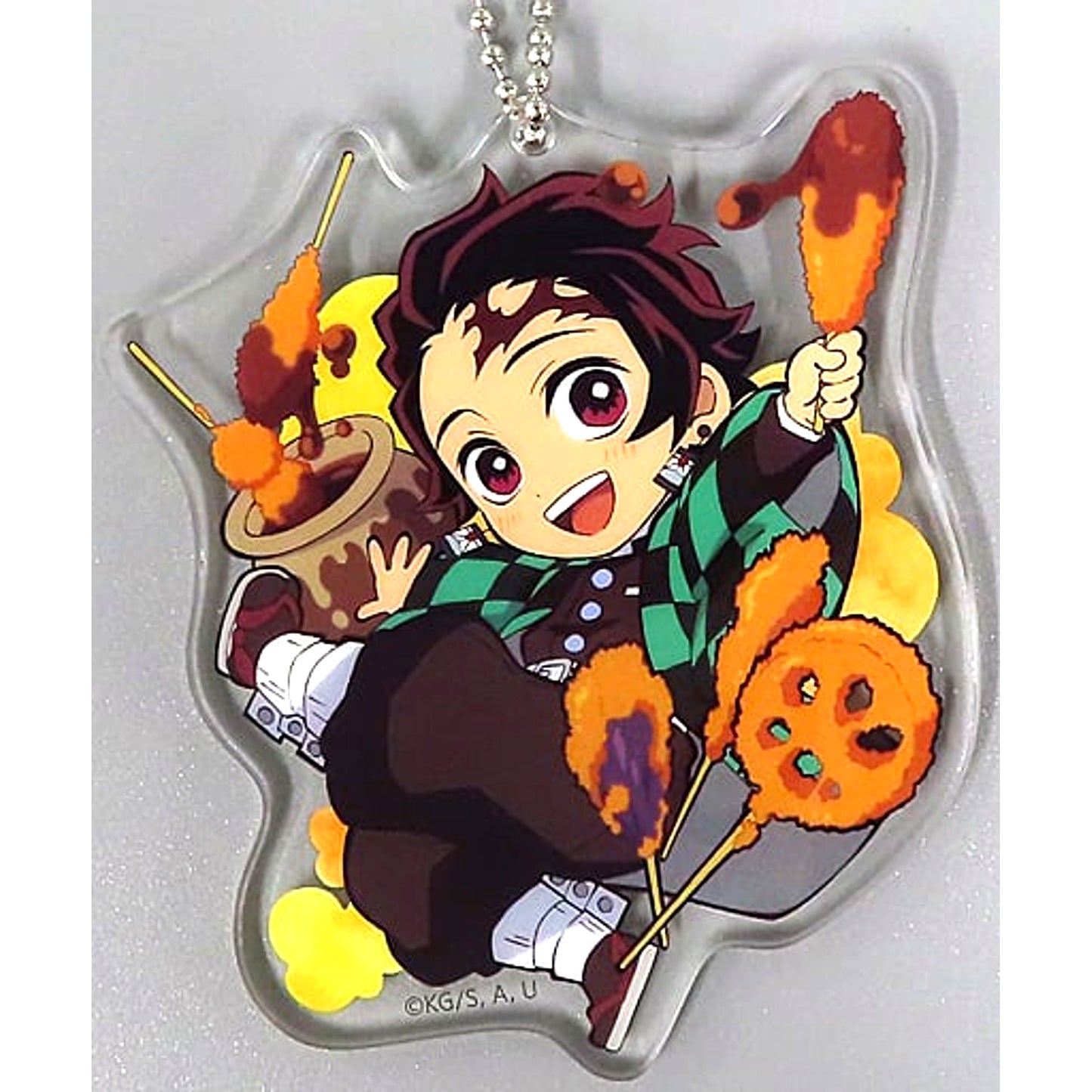 Tanjiro Kamado Demon Slayer Kimetsu no Yaiba Zenitsu Exhibition Osaka Limited Gotochi SD Acrylic Charm [USED]