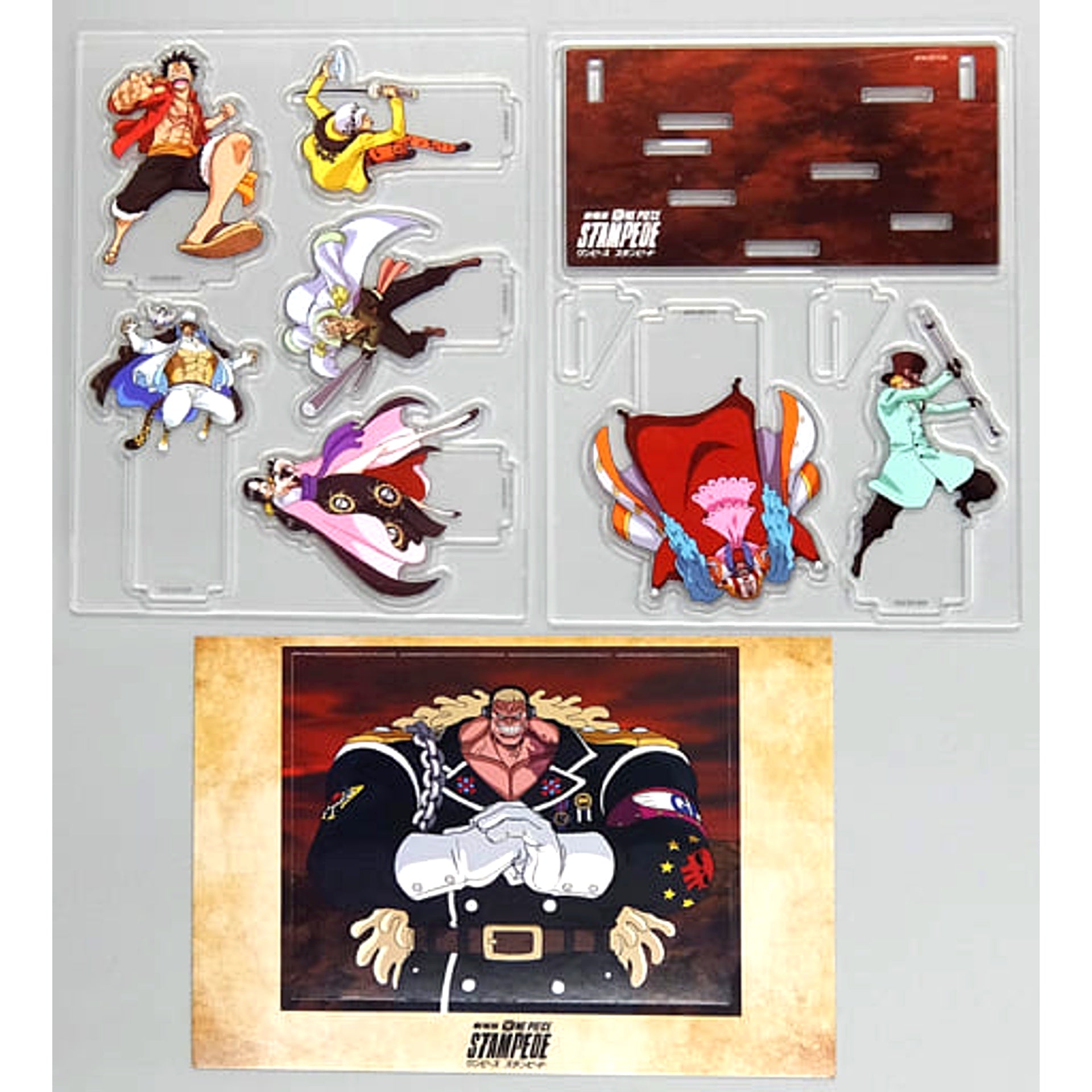 One Piece STAMPEDE Movie Blu-ray Special Deluxe Edition Included Bonus Co-Op Members Acrylic Diorama Stand [USED]