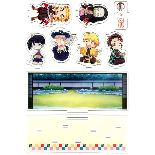 Tanjiro Kamado Nezuko Kamado Zenitsu Agatsuma Inosuke Hashibira Kanao Tsuyuri Kyojuro Rengoku Single Item Diorama Acrylic Stand Tsukiji Gindaco x Demon Slayer: Kimetsu no Yaiba Kimetsu Bag Bundle [USED]