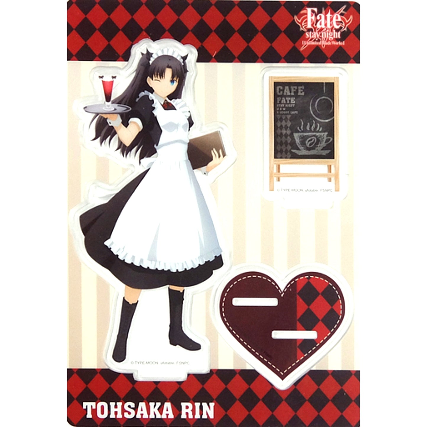 Rin Tohsaka Acrylic Stand Fate/stay night Unlimited Blade Works Shanghai Collabo Cafe [USED]