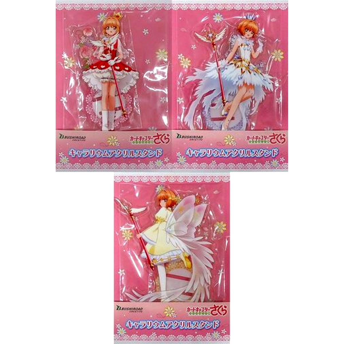 Set of 3 Chararium Acrylic Stand Cardcaptor Sakura Clear Card Arc [USED]
