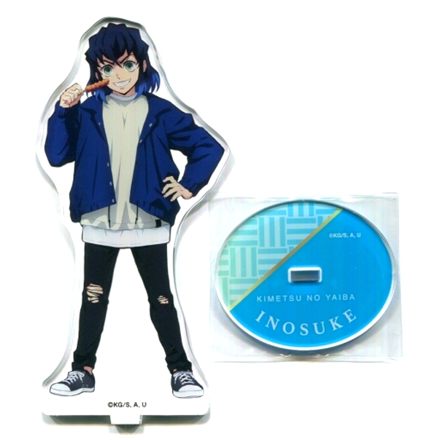 Inosuke Hashibira Acrylic Stand Demon Slayer: Kimetsu no Yaiba Mugen Train x Lawson [USED]