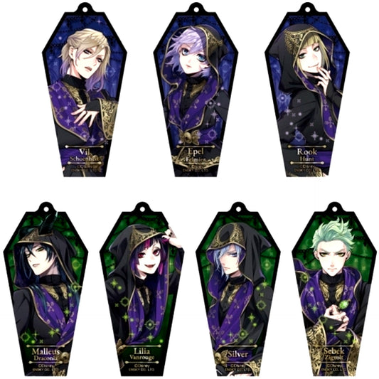 Set of 7 Disney Twisted Wonderland Coffin Acrylic Keychain C box [USED]
