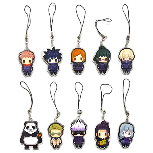 Yuji Itadori, etc. Jujutsu Kaisen Petite Bit Strap Collection All 10 Types Set Key Ring [USED]