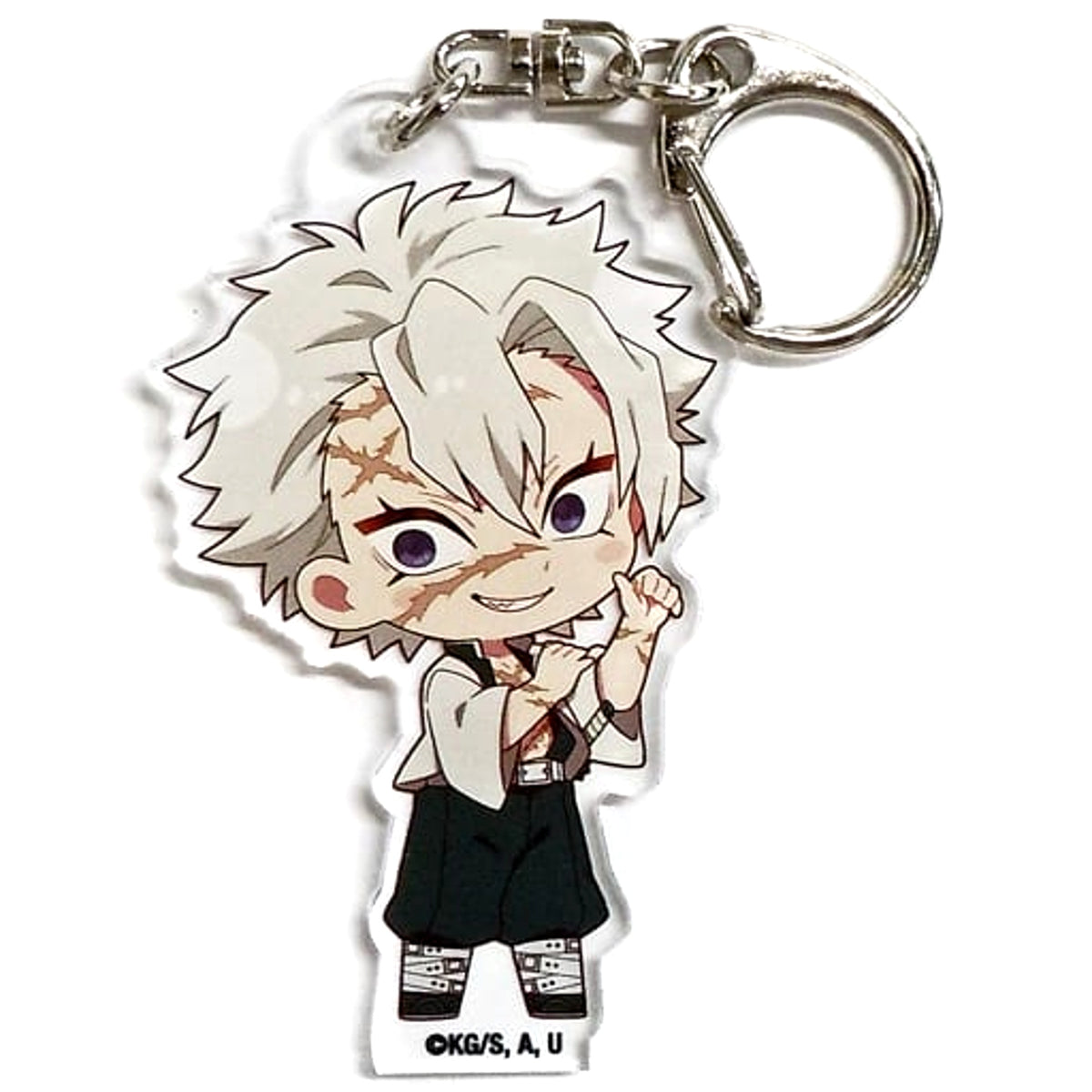 Demon Slayer: Kimetsu no Yaiba Sanemi Shinazugawa Trading Acrylic Keychains Heart Up Limited Collaboration Keychains [USED]