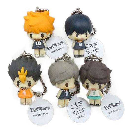 Shoyo Hinata, etc. Haikyu!! Koedarize Strap 7-Eleven Limited All 5 Types Set Key Ring [USED]