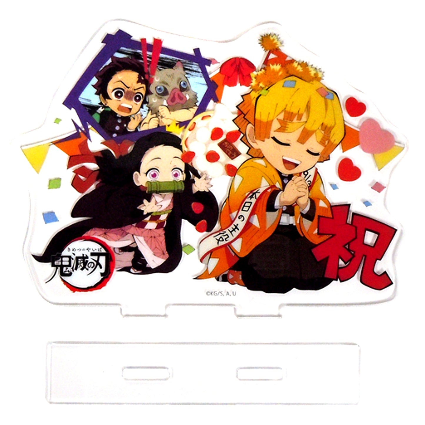 Group Acrylic Stand Demon Slayer: Kimetsu no Yaiba x ufotable Cafe Zenitsu Agatsuma Birthday Festival 2020 [USED]