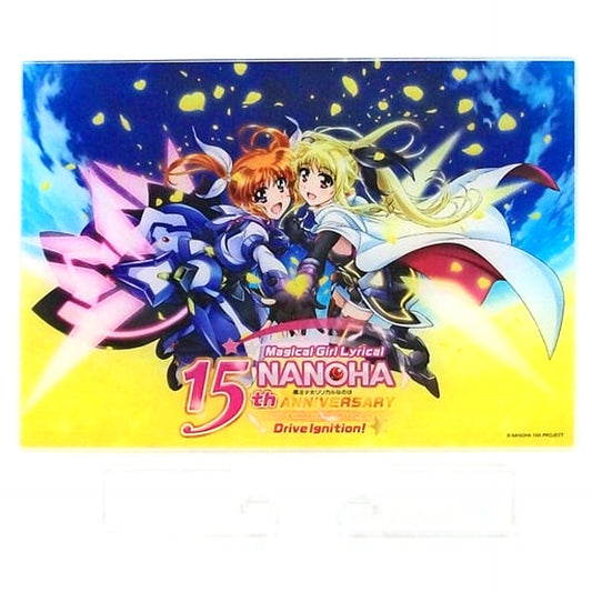 15th Anniversary Main Visual B5 Acrylic Board Magical Girl Lyrical Nanoha 15th Anniversary x Meat Bar Nixon President Akihabara [USED]