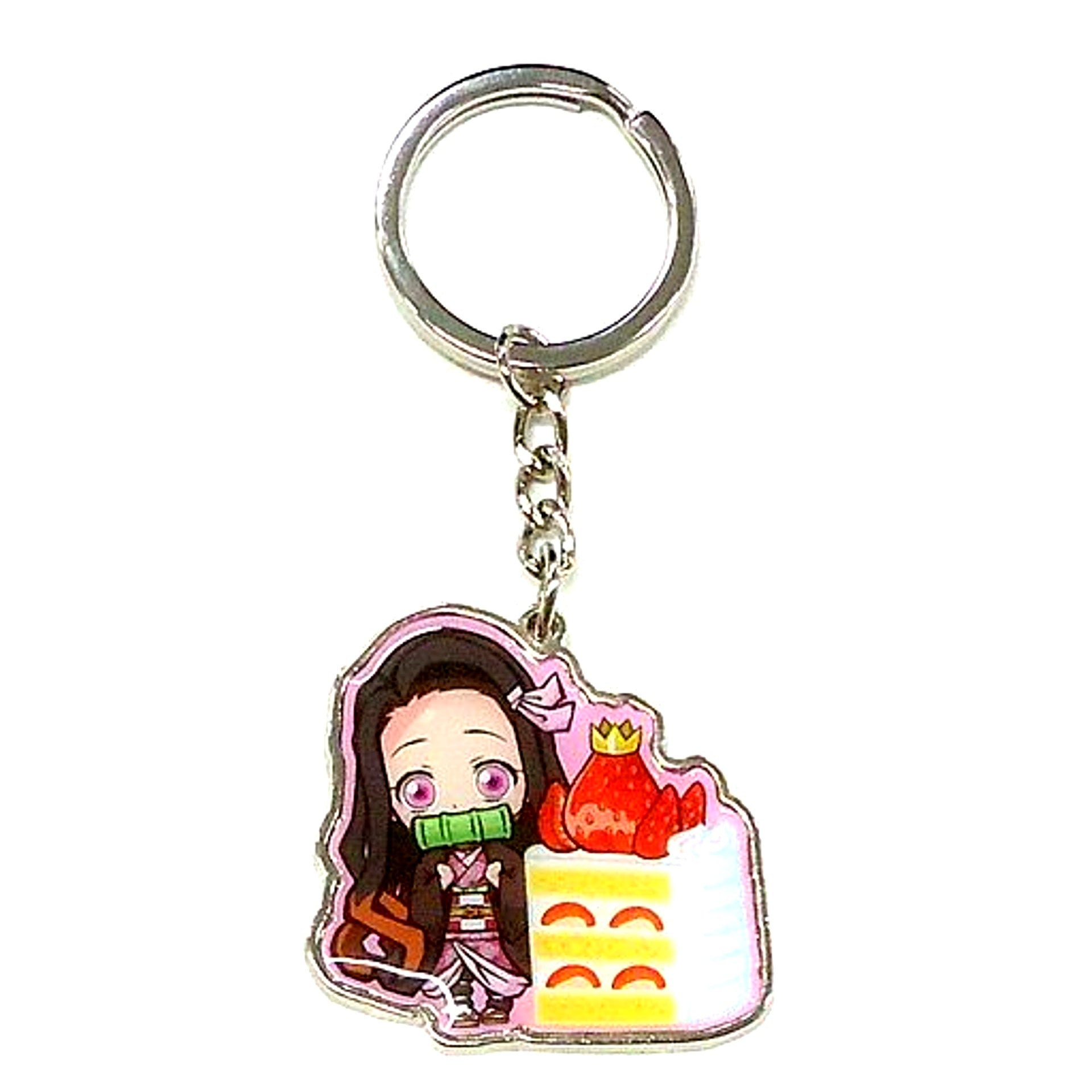 Nezuko Kamado Amaou Demon Slayer Metal Keychain Fukuoka Limited [USED]