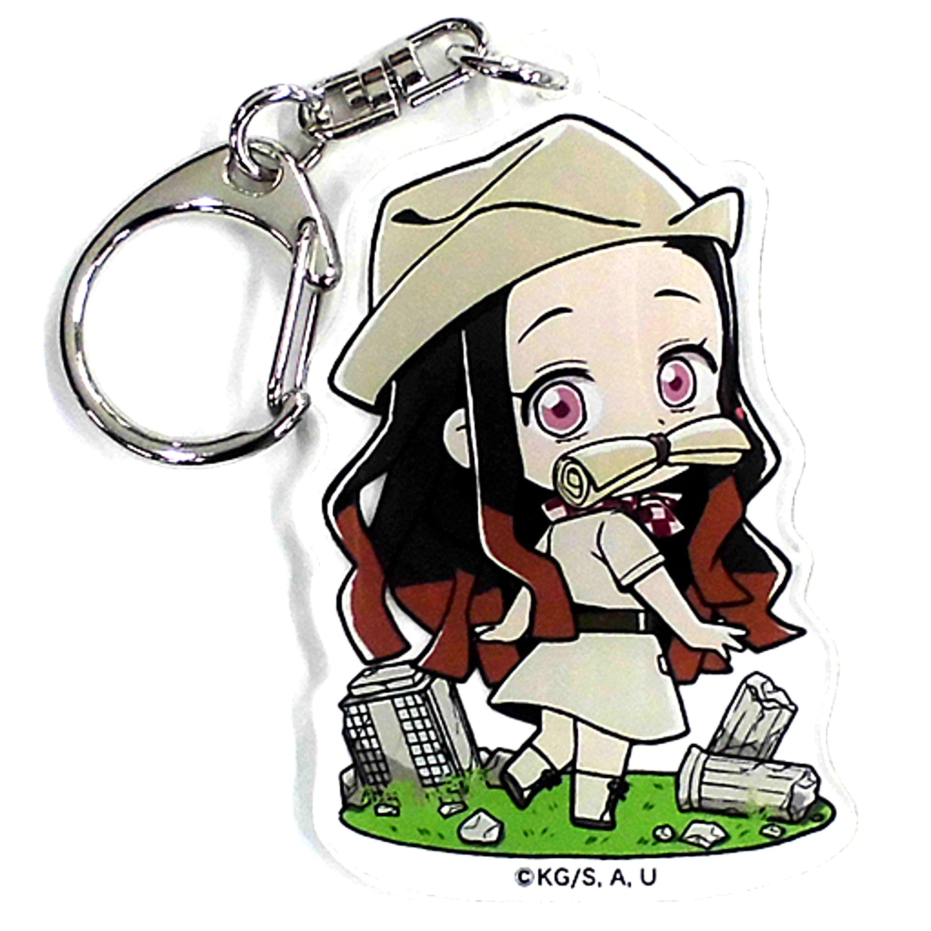 Nezuko Kamado Demon Slayer x Sunshine City Trading Acrylic Keychain Total Concentration! Legend of the Sun City Sunshine 60 Observatory SKY CIRCUS Limited [USED]