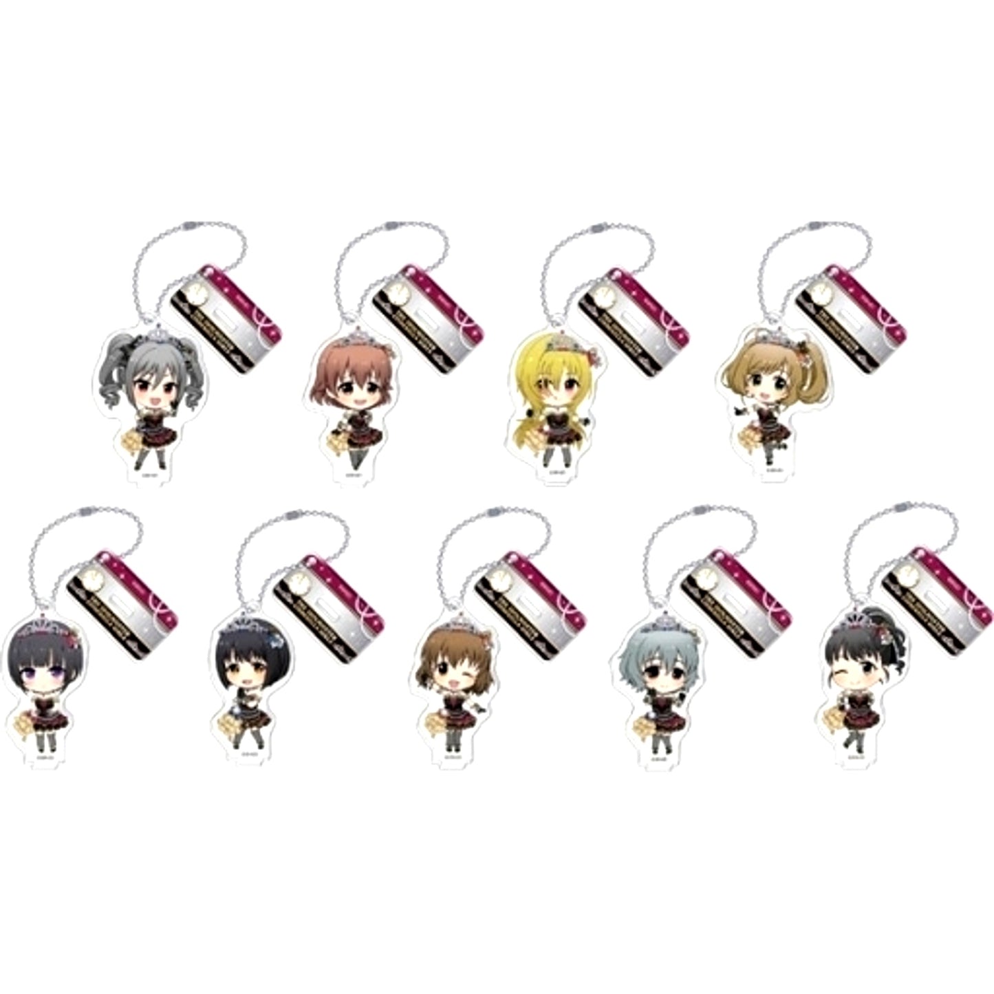 Set of 9 The Idolm@ster Cinderella Girls Stand Keychain Vol.3 [USED]
