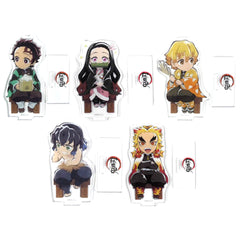 Demon Slayer: Kimetsu no Yaiba Tanjiro Kamado & Others All 5 Types Set Random Acrylic Stand Machi Asobi Cafe Moon Viewing Event 2020 Exclusive Acrylic Stands [USED]
