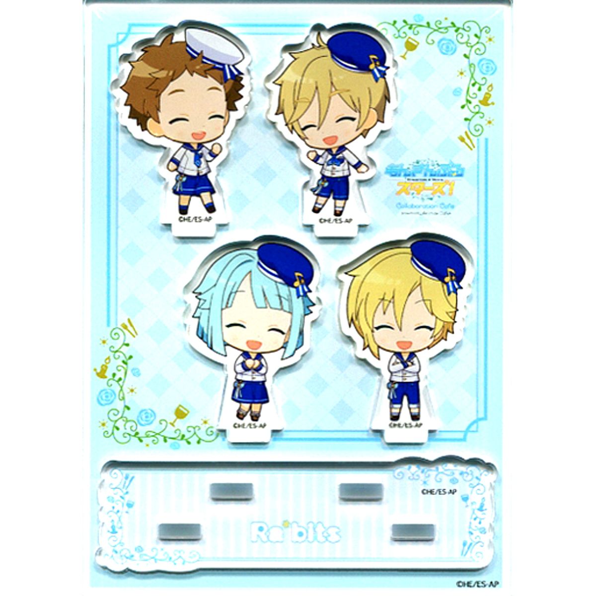 Ra*bits Ensemble Stars! Mini Chara Acrylic Figure Stand Animax Cafe+ & CoLaBoNo & SWEETS PARADISE [USED]