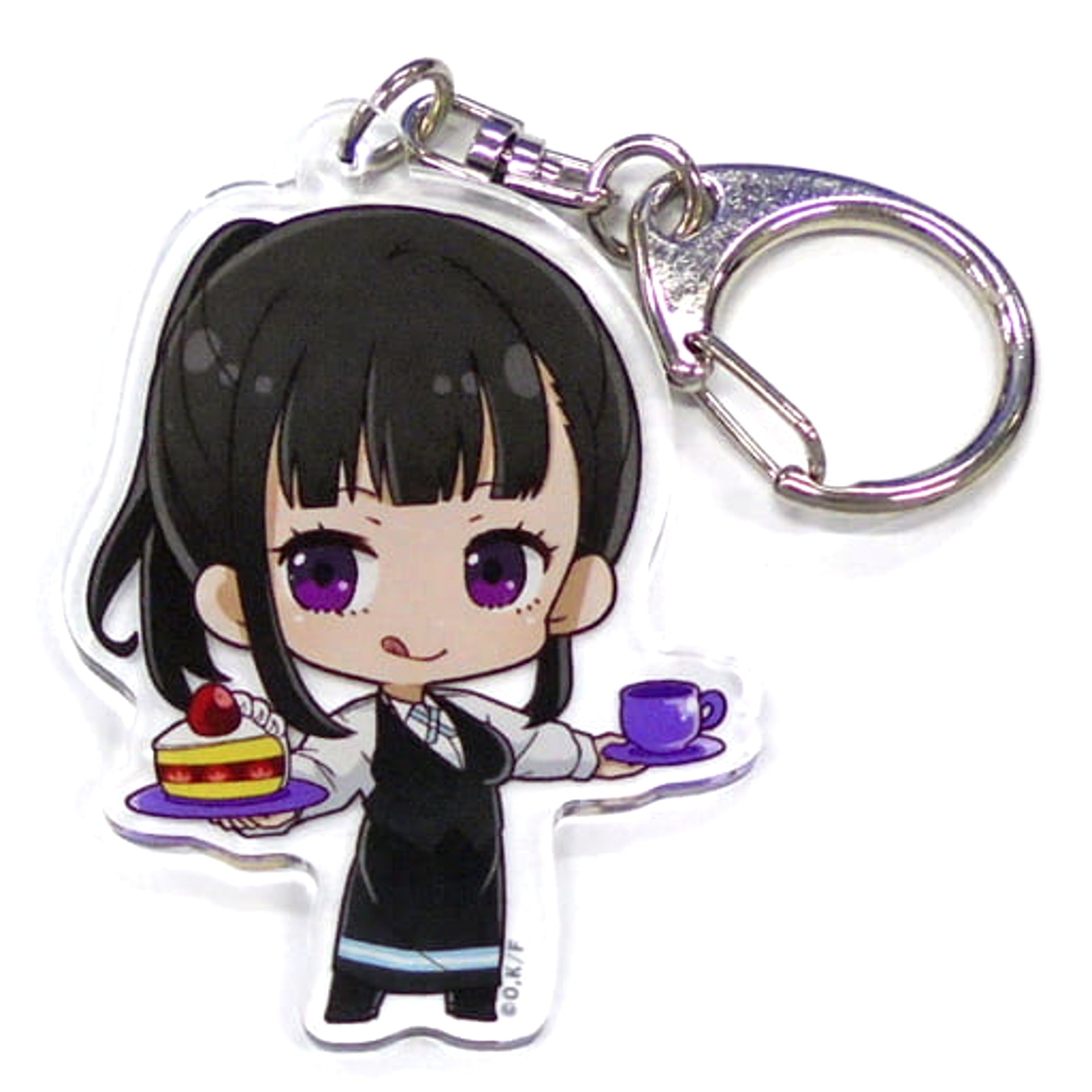 Fire Force Maki Oze Acrylic Keychain Cafe Ver. Princess Cafe Limited Keychains [USED]