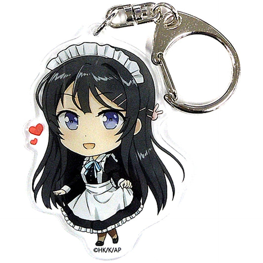 Mai Sakurajima 2 SD D-3 Prize Rascal Does Not Dream of Bunny Girl Senpai DMM Scratch! Acrylic Keychain [USED]