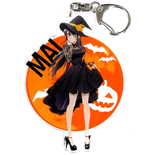 Mai Sakurajima Halloween Ver. Illustration BIG Acrylic Keychain Rascal Does Not Dream of Bunny Girl Senpai [USED]